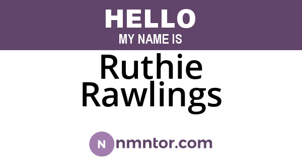 Ruthie Rawlings