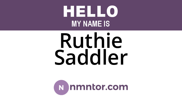 Ruthie Saddler