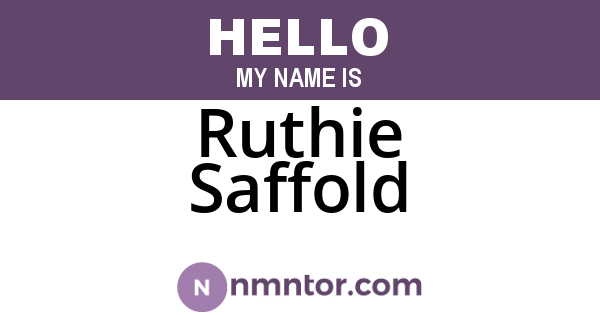 Ruthie Saffold