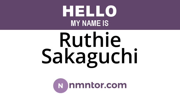 Ruthie Sakaguchi
