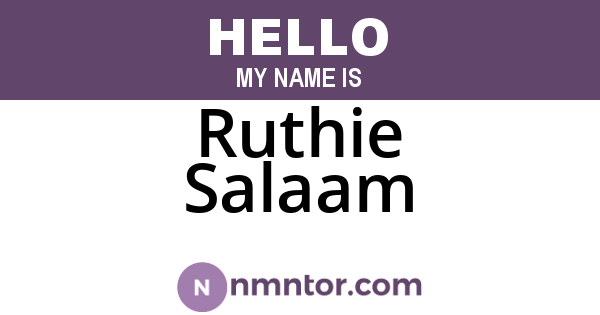 Ruthie Salaam