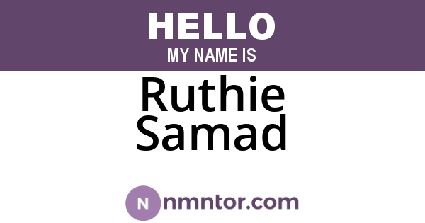 Ruthie Samad