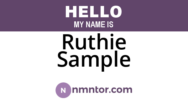Ruthie Sample