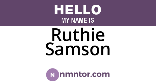 Ruthie Samson