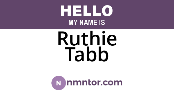 Ruthie Tabb