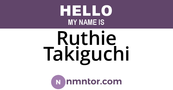 Ruthie Takiguchi