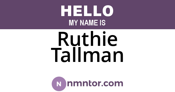 Ruthie Tallman