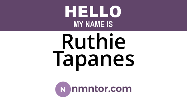 Ruthie Tapanes