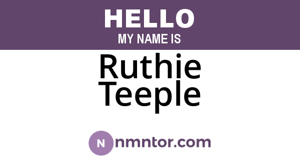 Ruthie Teeple