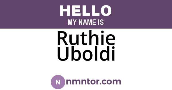 Ruthie Uboldi