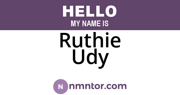 Ruthie Udy