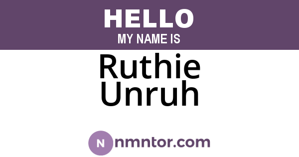 Ruthie Unruh