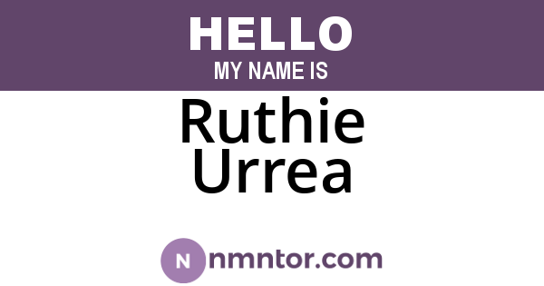 Ruthie Urrea