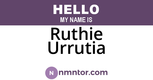 Ruthie Urrutia