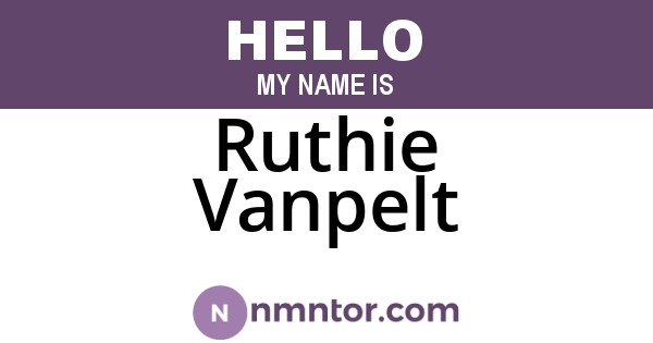 Ruthie Vanpelt