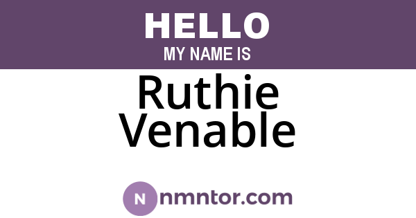 Ruthie Venable