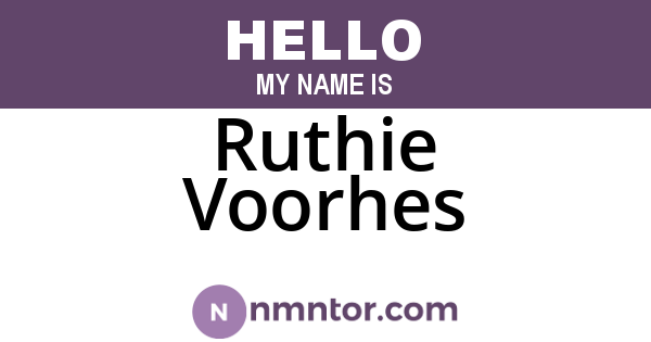 Ruthie Voorhes