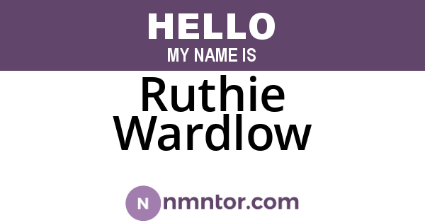 Ruthie Wardlow