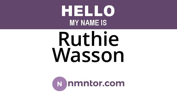 Ruthie Wasson