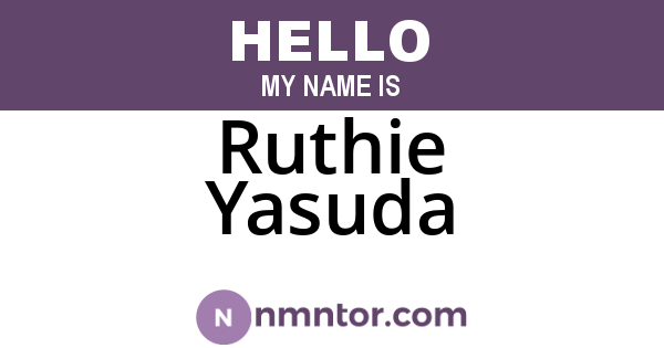 Ruthie Yasuda