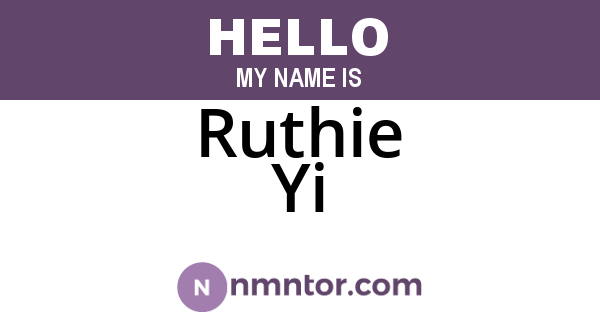 Ruthie Yi