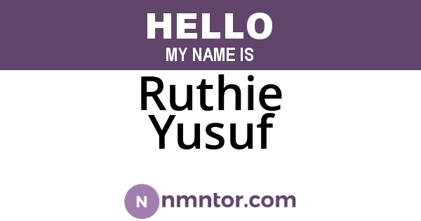 Ruthie Yusuf