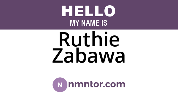 Ruthie Zabawa