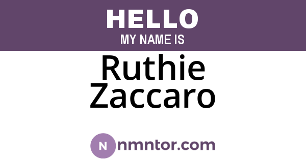 Ruthie Zaccaro