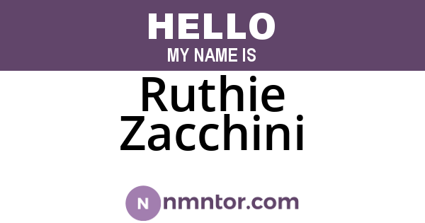 Ruthie Zacchini