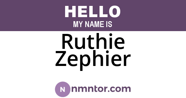 Ruthie Zephier