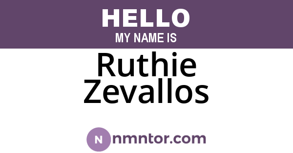 Ruthie Zevallos