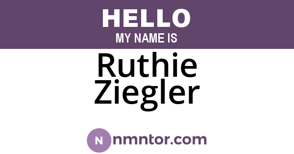 Ruthie Ziegler