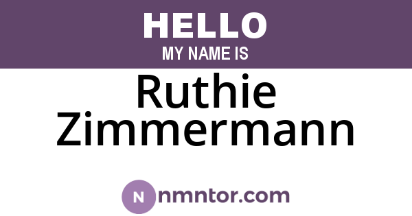Ruthie Zimmermann
