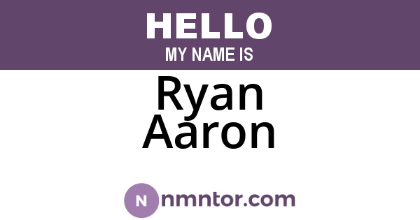 Ryan Aaron