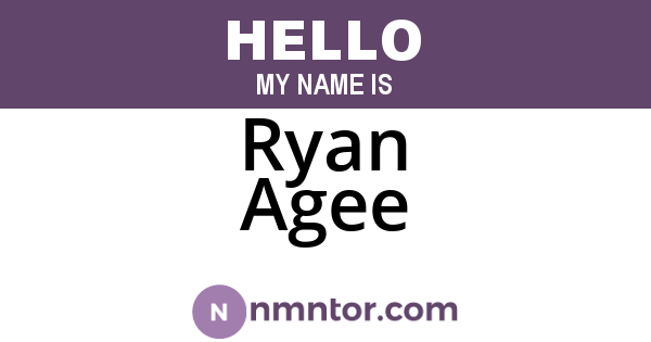 Ryan Agee