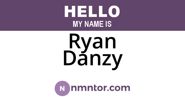 Ryan Danzy