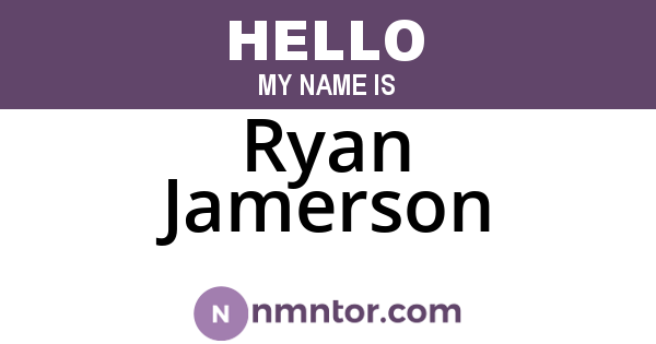 Ryan Jamerson