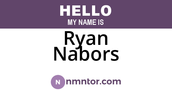 Ryan Nabors