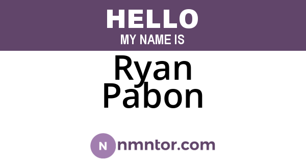 Ryan Pabon