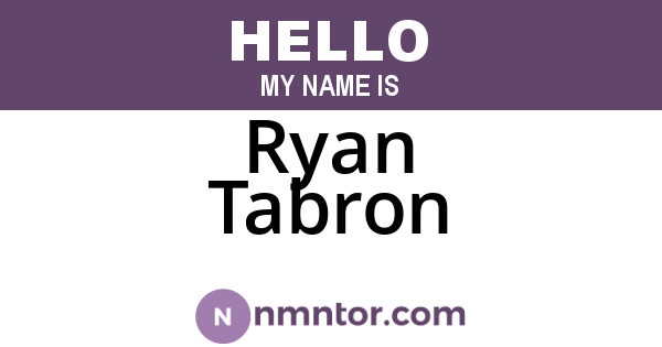 Ryan Tabron