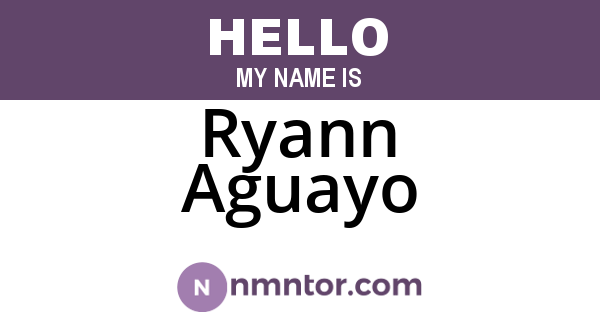 Ryann Aguayo
