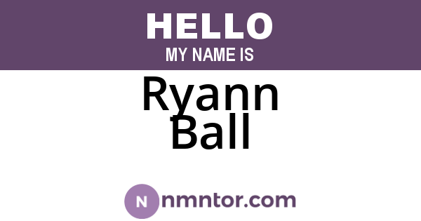 Ryann Ball