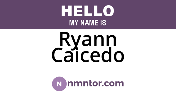 Ryann Caicedo