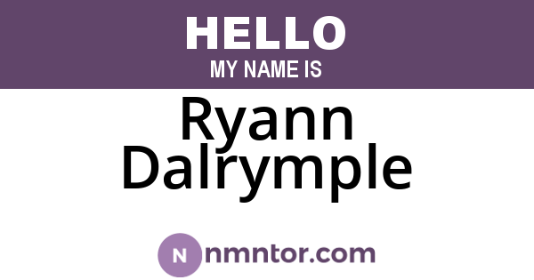 Ryann Dalrymple