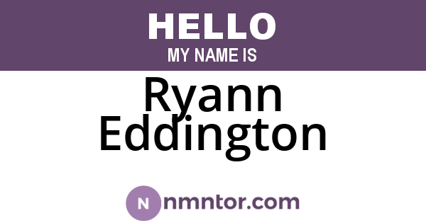 Ryann Eddington