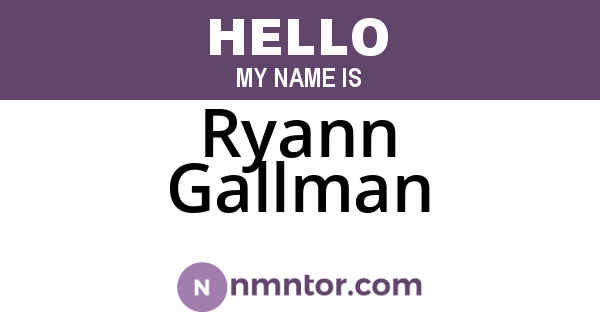 Ryann Gallman
