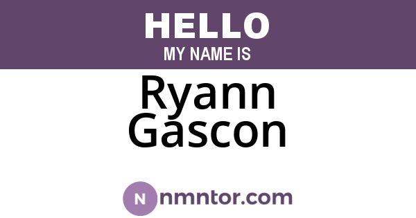 Ryann Gascon