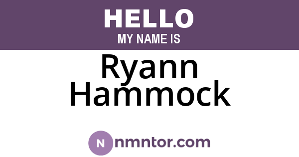 Ryann Hammock
