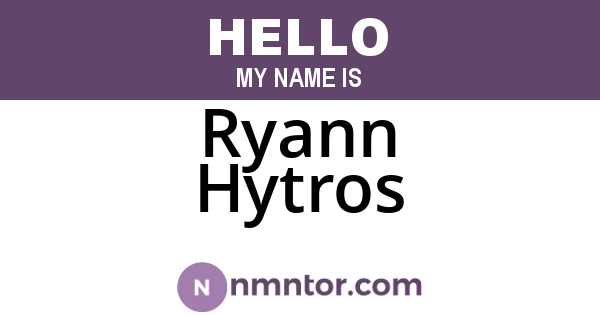 Ryann Hytros