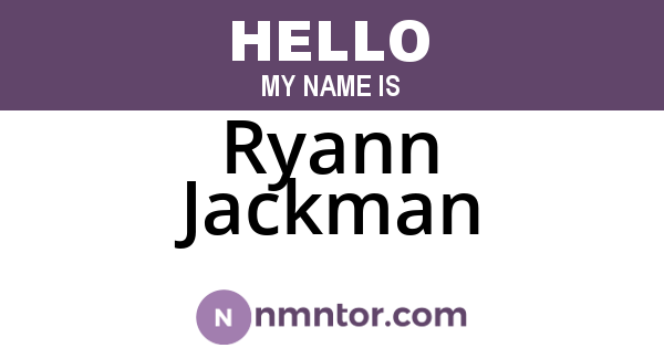Ryann Jackman